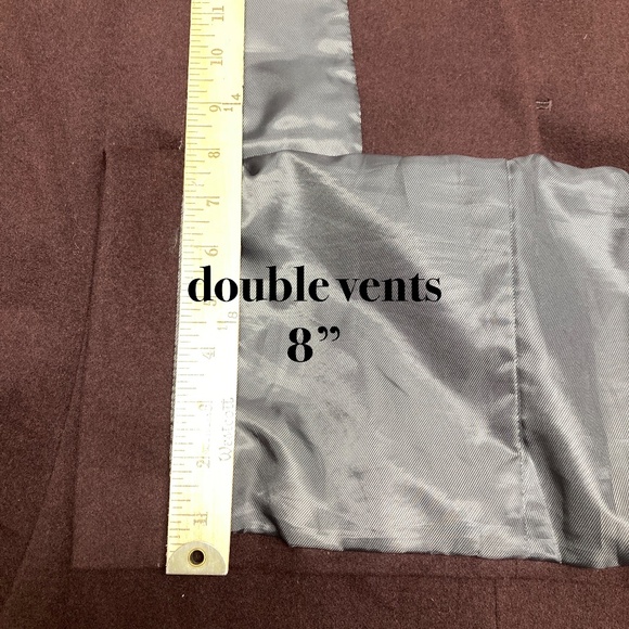 unisex blazer jacket Jos A. Bank 44S M brown wool/ silk classic academia hipster - Picture 9 of 13